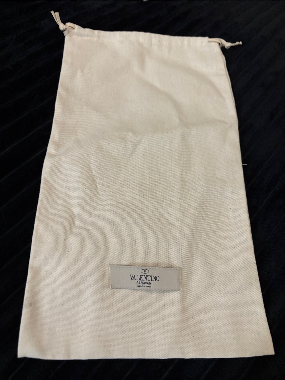 Valentino Beige Canvas Drawstring Dust Bag